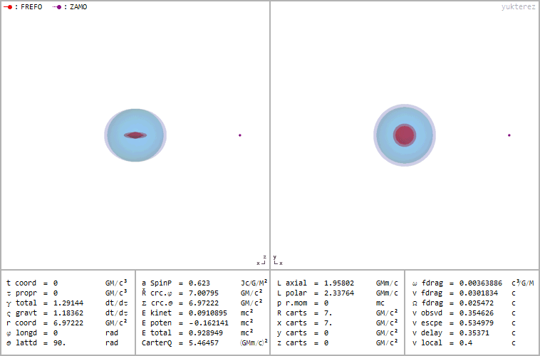 rotating black hole animation