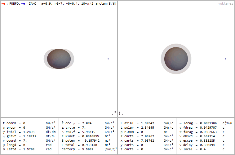 rotating black hole animation